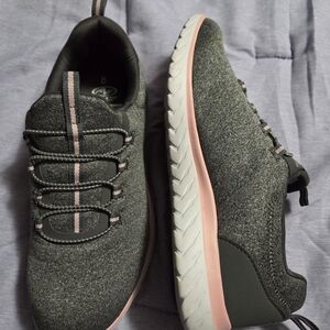 Gray and Pink Women's Athletic Shoes